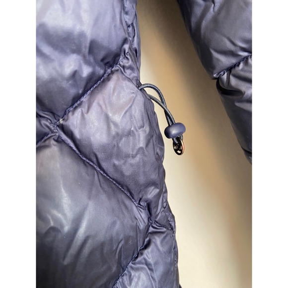 Lululemon Reversible Down Coat Full Zip Hooded Quilted Navy Blue Womens Size 4 - Picture 3 of 8